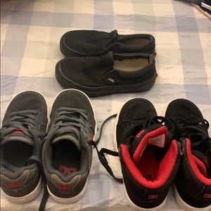 Three pairs of boys size 11 shoes